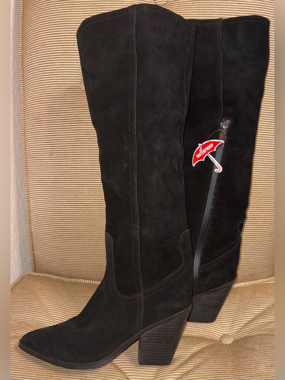 NWOT Blondo Women’s Willow Waterproof Black Suede Tall Boots - Size 6